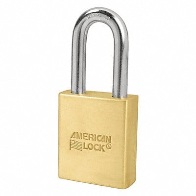 Keyed Padlock 3/4 in Rectangle Gold