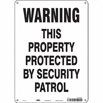 Safety Sign 14 in x 10 in Aluminum