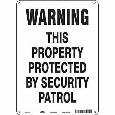 Safety Sign 14 in x 10 in Polyethylene