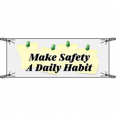 Safety Banner 42 in x 120 in Vinyl