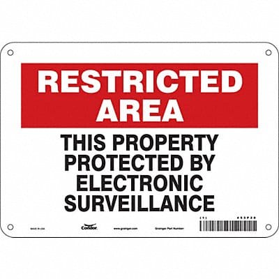 Safety Sign 7 in x 10 in Aluminum