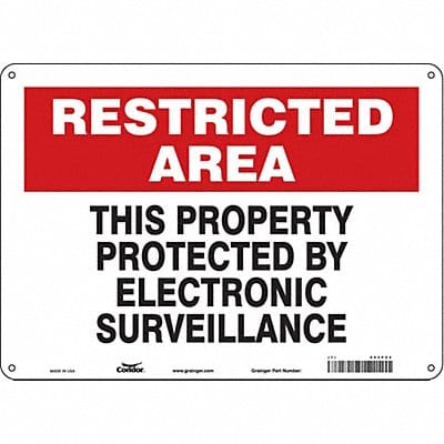 Safety Sign 10 in x 14 in Polyethylene