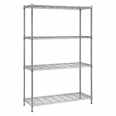 Single Box Wire 4-Shelf Unit 24x48x72in