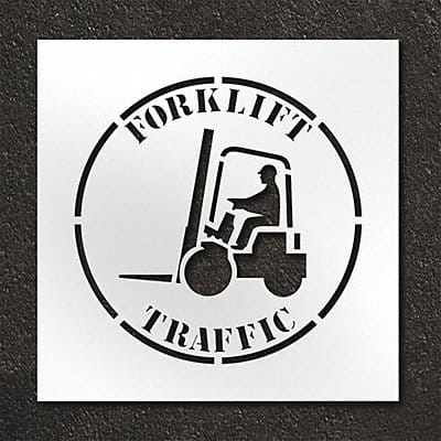 Pavement Stencil Forklift Traffic