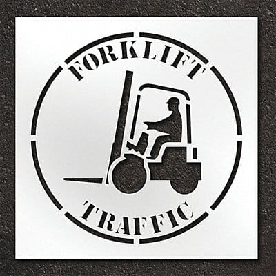 Pavement Stencil Forklift Traffic