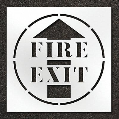 Pavement Stencil Fire Exit