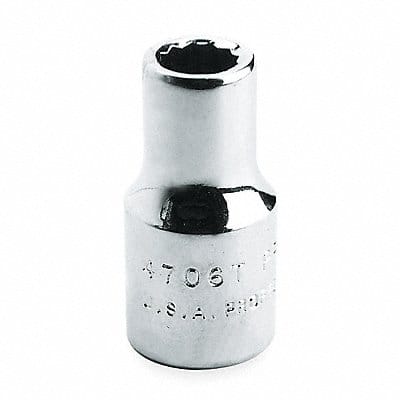 Socket Steel Satin 1 1/16 in