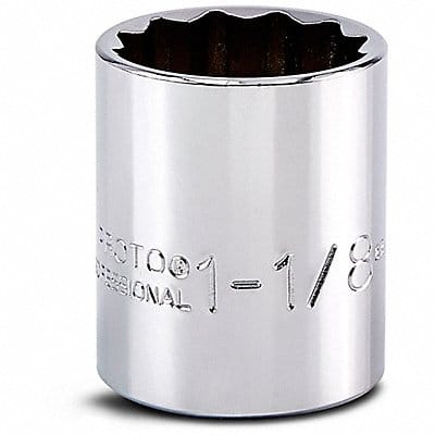 Socket Steel Chrome 1 1/8 in