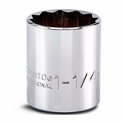 Socket Steel Chrome 1 1/4 in