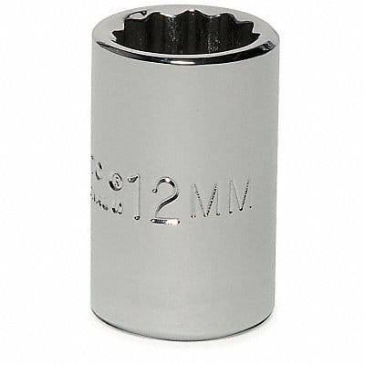 Socket Steel Chrome 12 mm