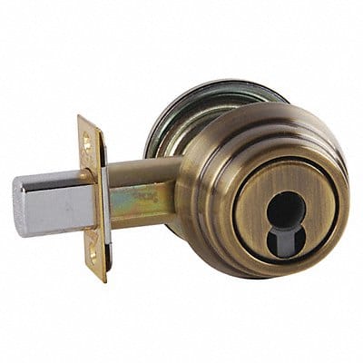 Deadbolt Cylindrical Antique Brass