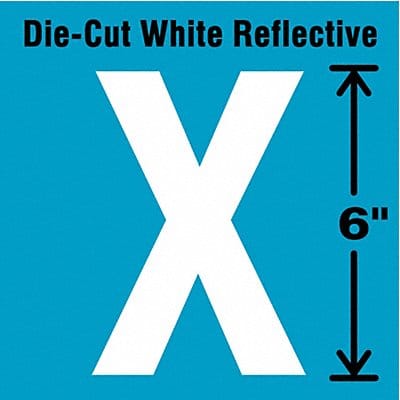 Die-Cut Reflective Letter Label X 6In H