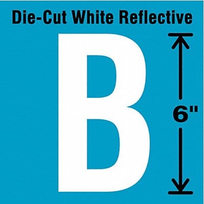 Die-Cut Reflective Letter Label B 6In H