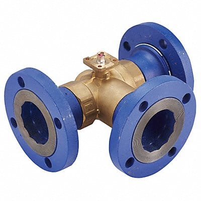 Ball Valve 3 Way SS Trim Flanged 2-1/2