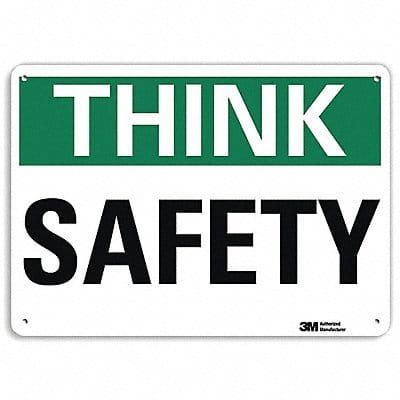 Safety Sign 7 in x 10 in Aluminum