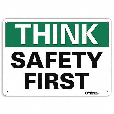 Safety Sign 7 in x 10 in Aluminum