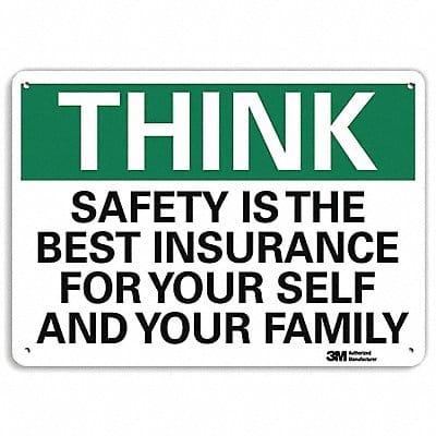 Safety Sign 7 in x 10 in Aluminum