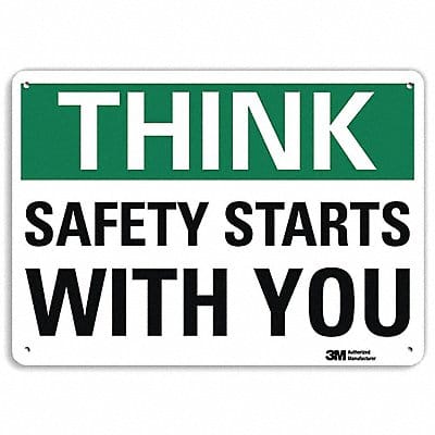 Safety Sign 7 in x 10 in Aluminum