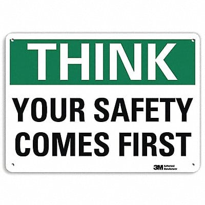 Safety Sign 7 in x 10 in Aluminum