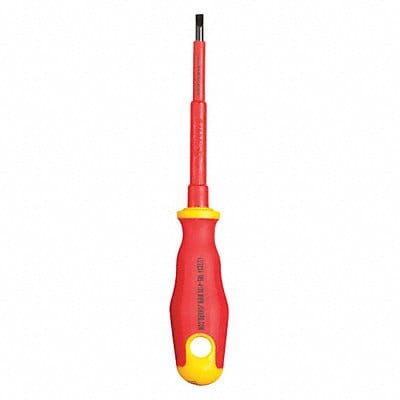 Insulatd Screwdriver Slotted 5/32x4 Rnd