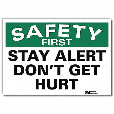 Safety Decal 7 in x 10 in Rflct Sheeting