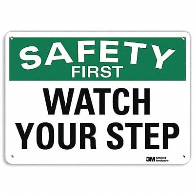 Safety Sign 7 in x 10 in Aluminum