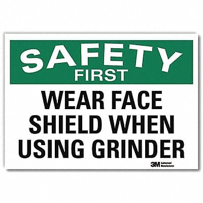 Safety Sign 10 in x 14 in Rflct Sheeting