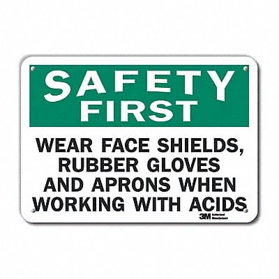 Safety Sign 7 in x 10 in Aluminum