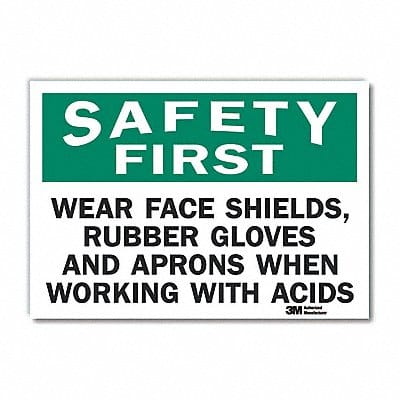 Safety Sign 10 in x 14 in Rflct Sheeting