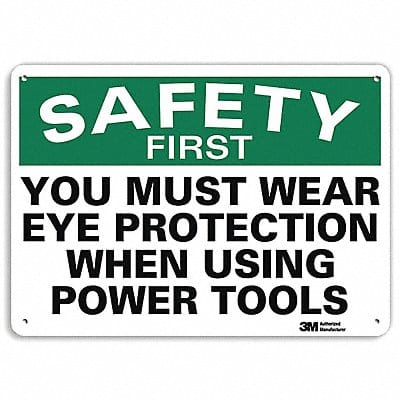 Safety Sign 7 in x 10 in Aluminum