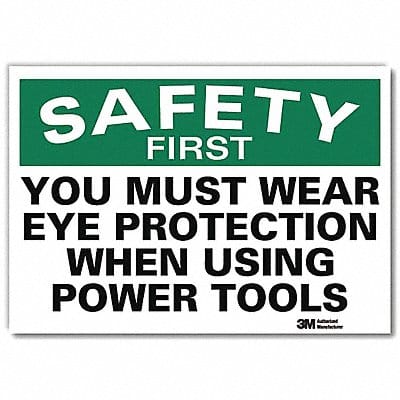 Safety Sign 10 in x 14 in Rflct Sheeting