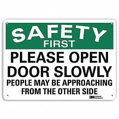 Safety Sign 10 in x 14 in Aluminum