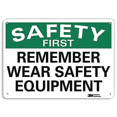 Safety Sign 7 in x 10 in Aluminum