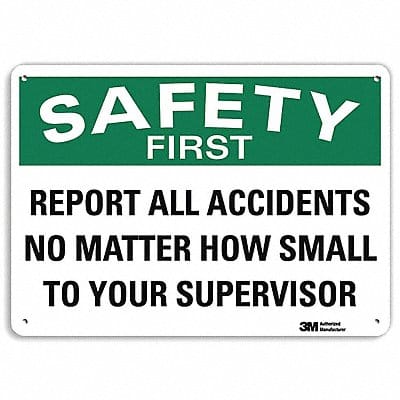 Safety Sign 7 in x 10 in Aluminum