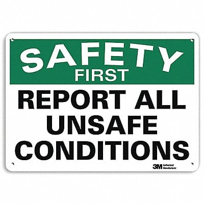 Safety Sign 7 in x 10 in Aluminum