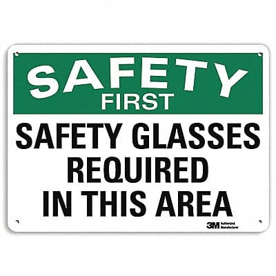 Safety Sign 10 inx14 in Aluminum