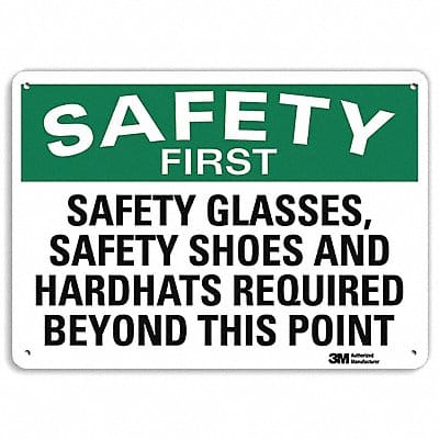 Safety Sign 7 in x 10 in Aluminum