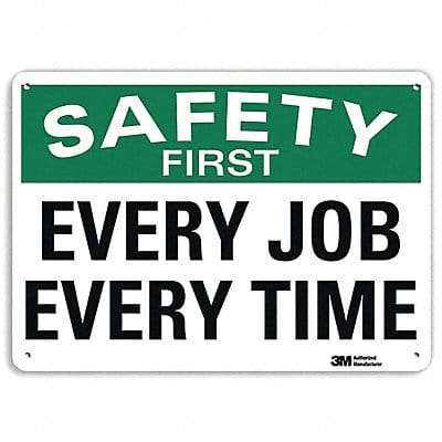 Safety Sign 7 in x 10 in Aluminum