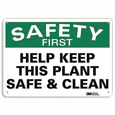 Safety Sign 7 in x 10 in Aluminum