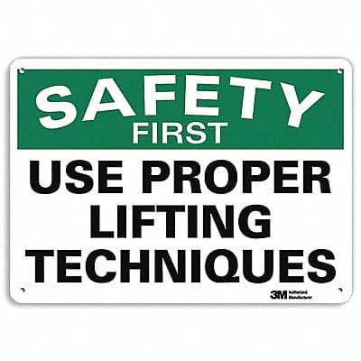 Safety Sign 10 inx14 in Aluminum