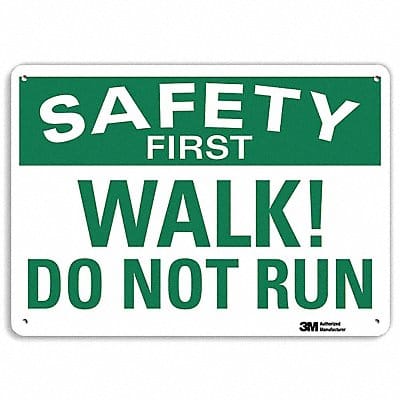 Safety Sign 10 in x 14 in Aluminum