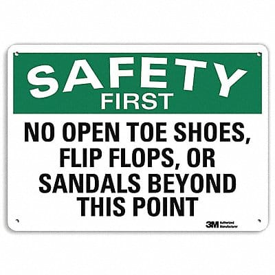 Safety Sign 10 in x 14 in Aluminum