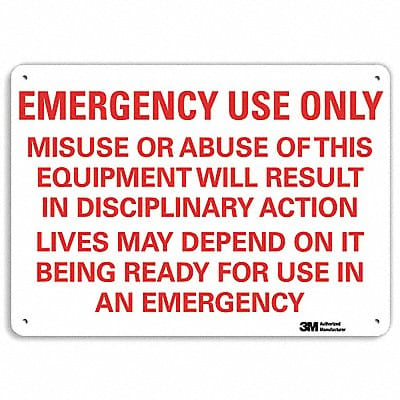 Safety Sign 10 in x 14 in Aluminum