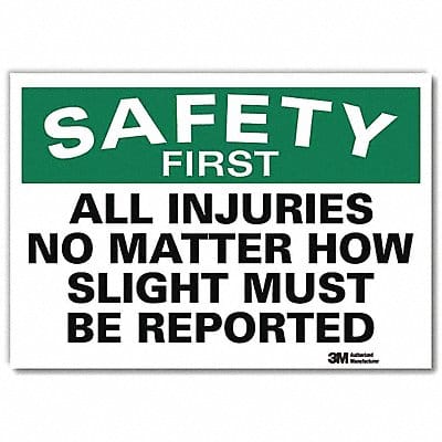 Safety Decal 7 in x 10 in Rflct Sheeting