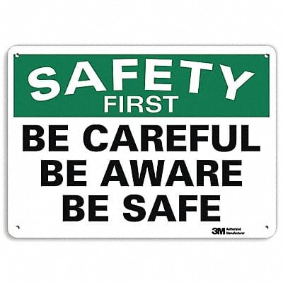 Safety Sign 7 in x 10 in Aluminum