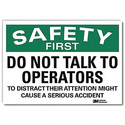 Safety Decal 7 in x 10 in Rflct Sheeting