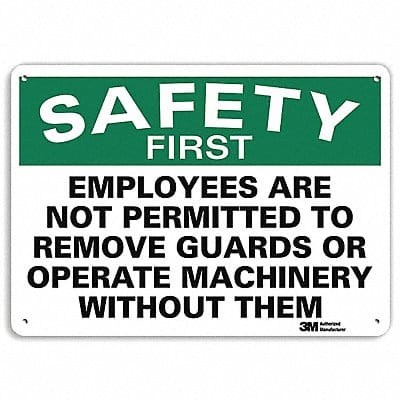 Safety Sign 7 in x 10 in Aluminum