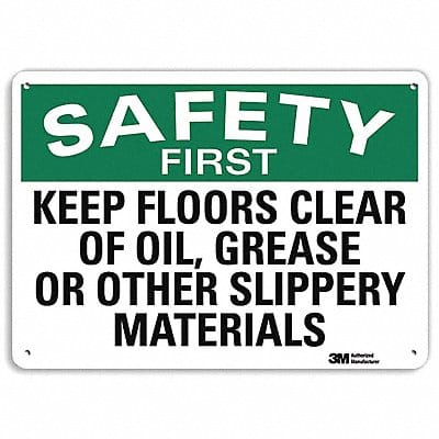 Safety Sign 7 in x 10 in Aluminum