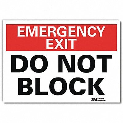 Emergency Sign 5x7in Reflective Sheeting