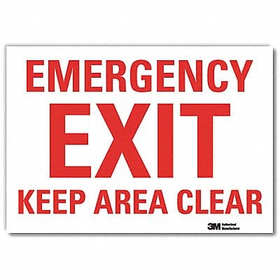 Emergency Sign 5x7in Reflective Sheeting